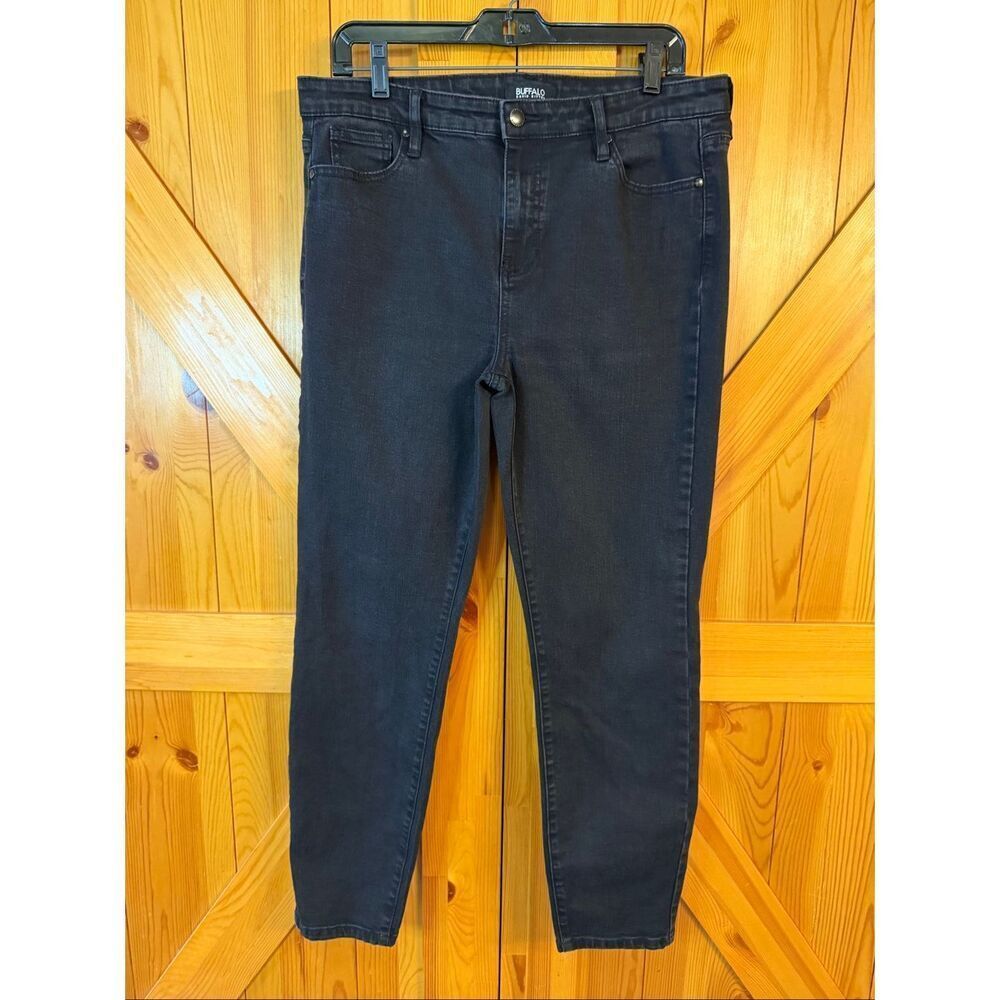 Buffalo David Bitton Mollie High Rise Skinny Stretch Jeans Black size 12 (7752)